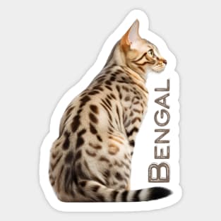 Bengal Breed Cat Dad Leopard Pattern Spotted Kitty Sticker